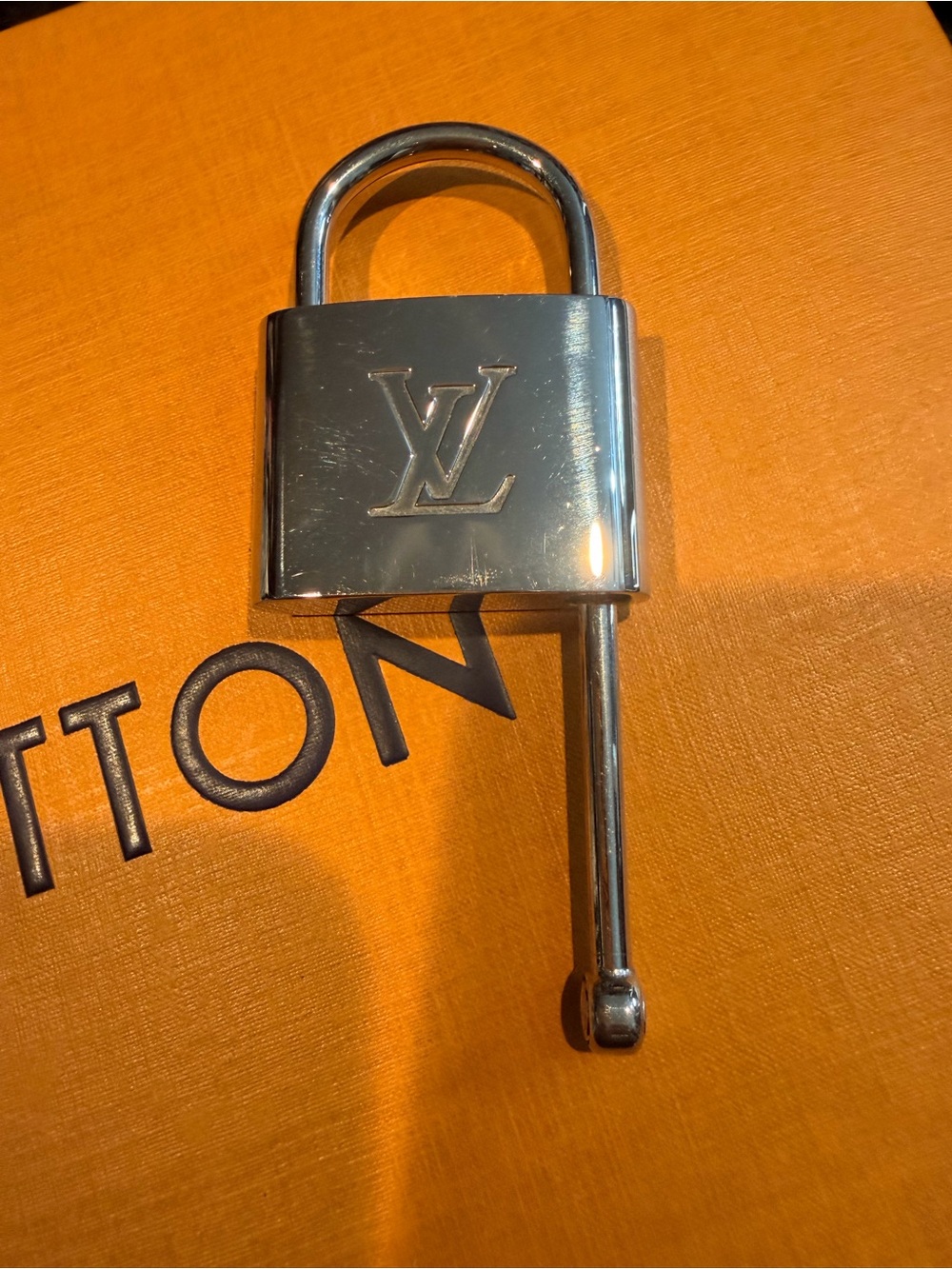 Louis Vuitton Silver-Tone LV Padlock Purse Hanger